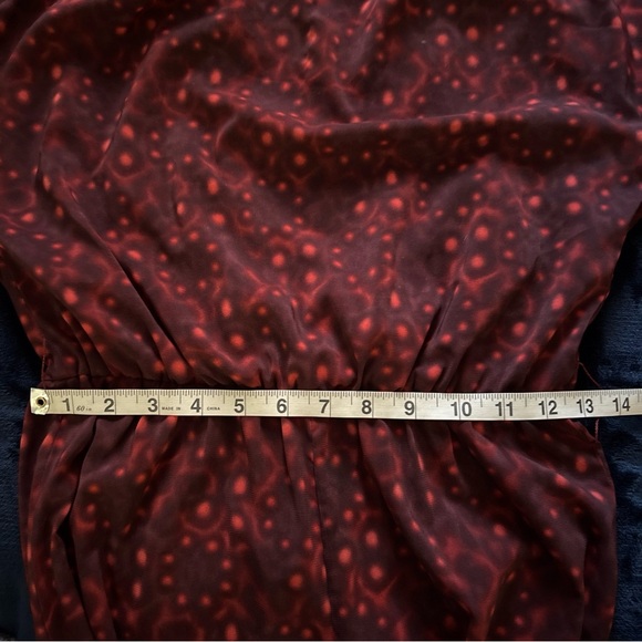 Alice + Olivia Leiby Red 3/4 Sleeves Wide Leg Jumpsuit Pants Size L - Picture 11 of 13